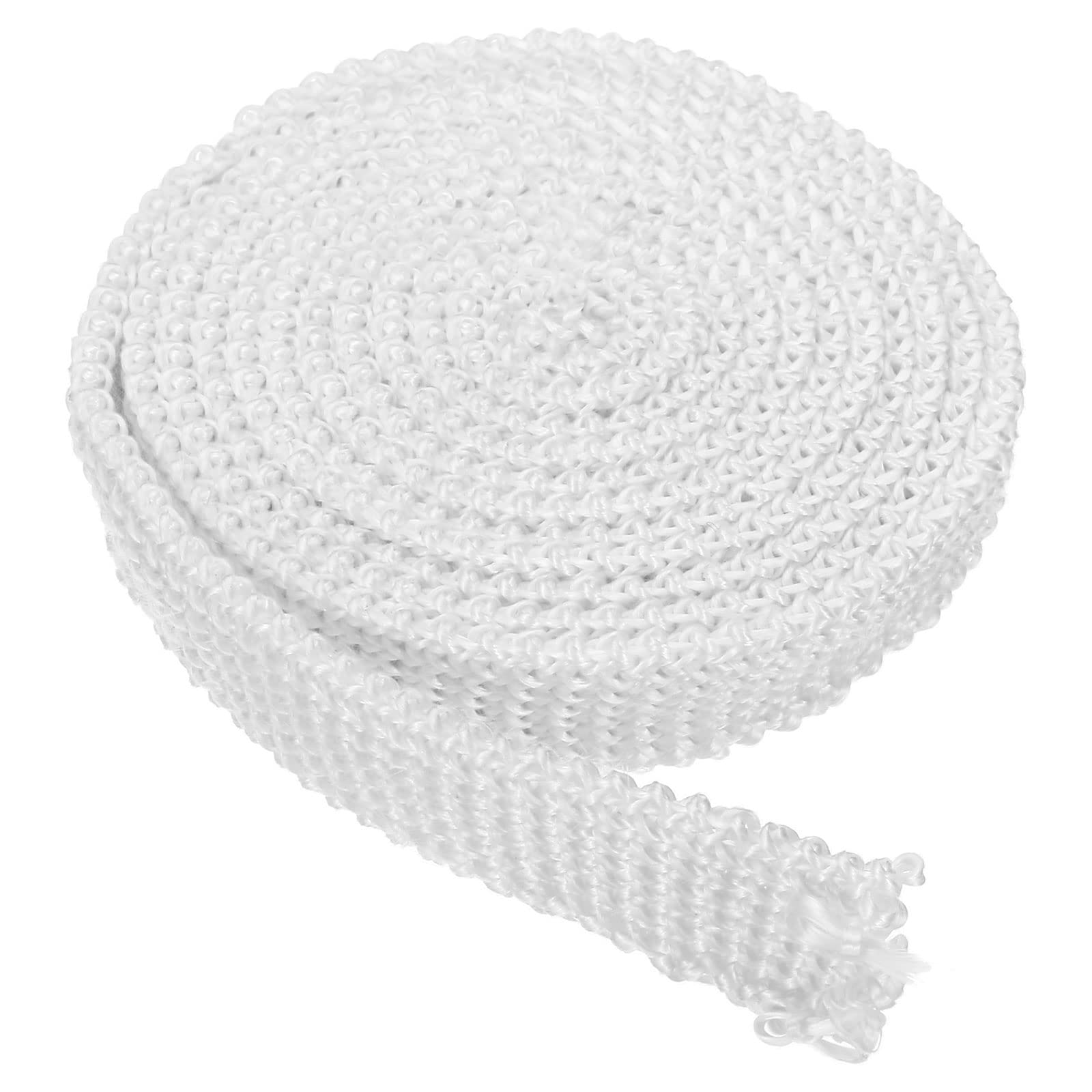 PATIKIL 3/4"x 1/8"x73" Wood Stove Gasket, Fiberglass Flat High-Temperature Resistance Seal Rope for Wood Stoves Fireplace Door, White