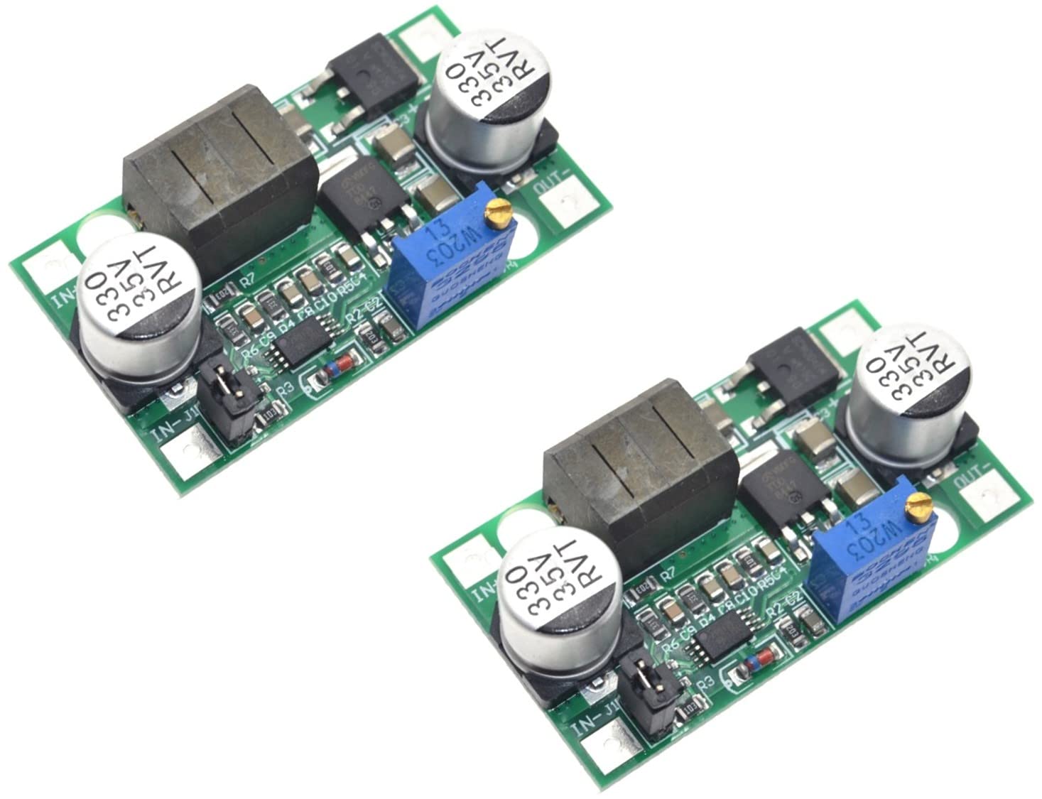 TECNOIOT 2pcs 3A 30W DC-DC Boost Buck Adjustable Step Up Down Current Converter Beyond LM2577