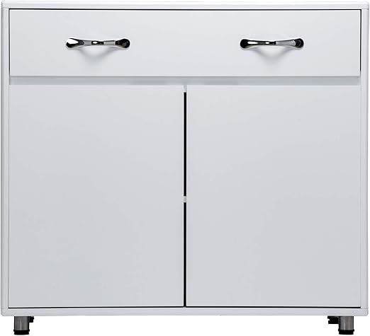 Amazon Com Glchq Storage Drawer File Cabinet Nightstand Side Cabinet Two Doors White Kitchen Dining