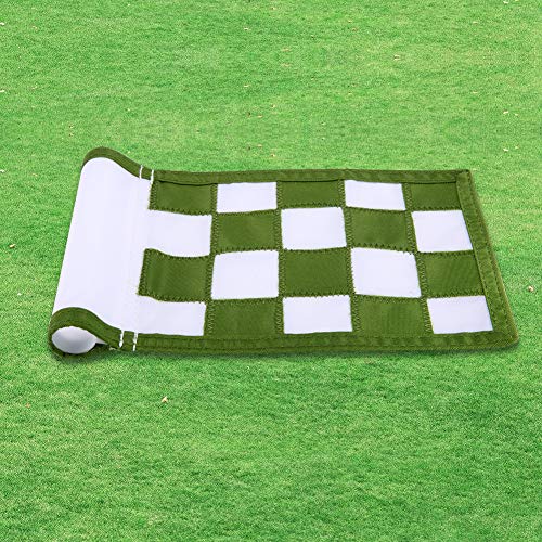 image for KONDAY Golf Flag,Green Golf Flags,Solid Nylon and Checkered Traning Go