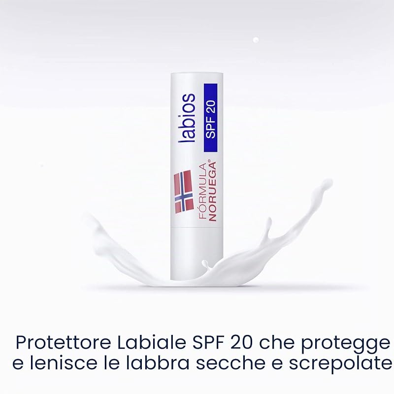 Protezione per labbra SPF 20 Formula Norvegia, protezione solare, sollievo e idratazione, 4,8 g (confezione da 2)