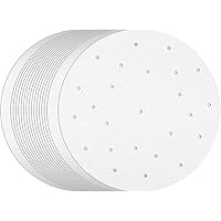 100 Pack Round Air Fryer Liners with Holes for Air Fryer Basket, Dumpling Paper, 10 Inch Perforated Bamboo Steamer Liner Shee