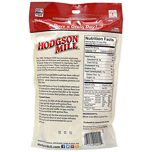 Hodgson Mill Gluten Free Quinoa Flour, 12 Ounce (Pack of 6) Wholesome Baking and Cooking Ingredients for Home Cooks and Whole Grains