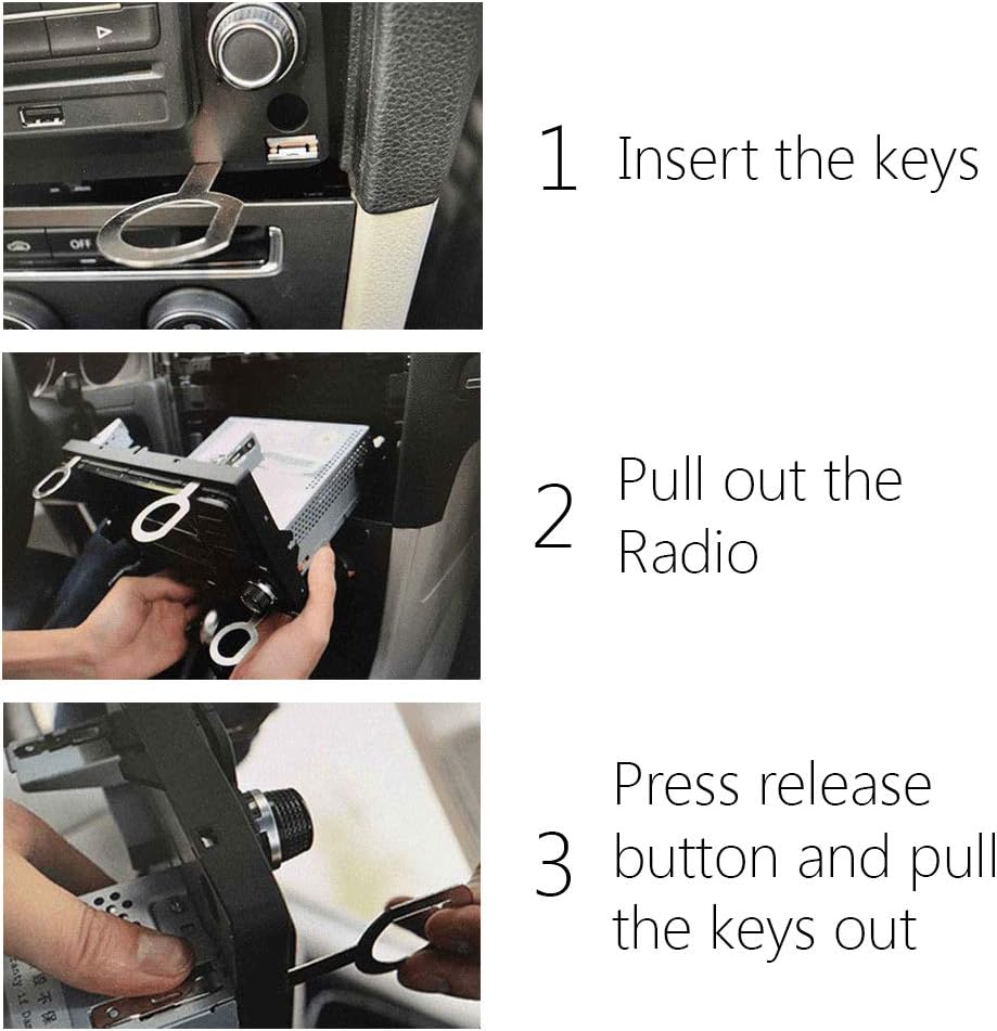 Boxiti Radio Removal Tool kit for Easy Grip Handles Compatible with Porsche, Volkswagen, Audi and Mercedes Vehicles (4 Keys Pack): Automotive