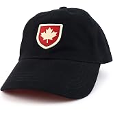 Armycrew Canada Maple Leaf Woven Shield Patch Brushed Cotton Baseball Cap