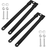 Mewutal 2pcs Folding Step Ladder Hinge Replacement Kit, 21.26", Black | Aluminum Alloy, Herringbone Ladder Tie Rod, Ladder Accessories, Metal Stepladders Tie Rod Hinges, for Home, Outdoor