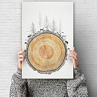 Canvas Wall Art Nordic Style Canvas Prints Home Artwork Decoration for Living Room,Bedroom - 12x18 inches