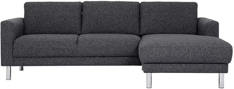 Sky Furniture Sofá Chaiselongue Muebles de Salón, Antracita, Gris Claro