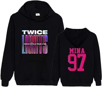 Amazon Dhspkn Twice World Tour 19 パーカー プルオーバー ジャケット コンサート スウェットシャツ Nayeon Tzuyu Mina Momo Sana フード付きセーター X Large Dhspkn スポーツ アウトドア