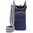 WanderFull Original HydroBag | Quilted Water Bottle Holder with Strap | Tote Bottle Carrier Crossbody Bag with Pockets