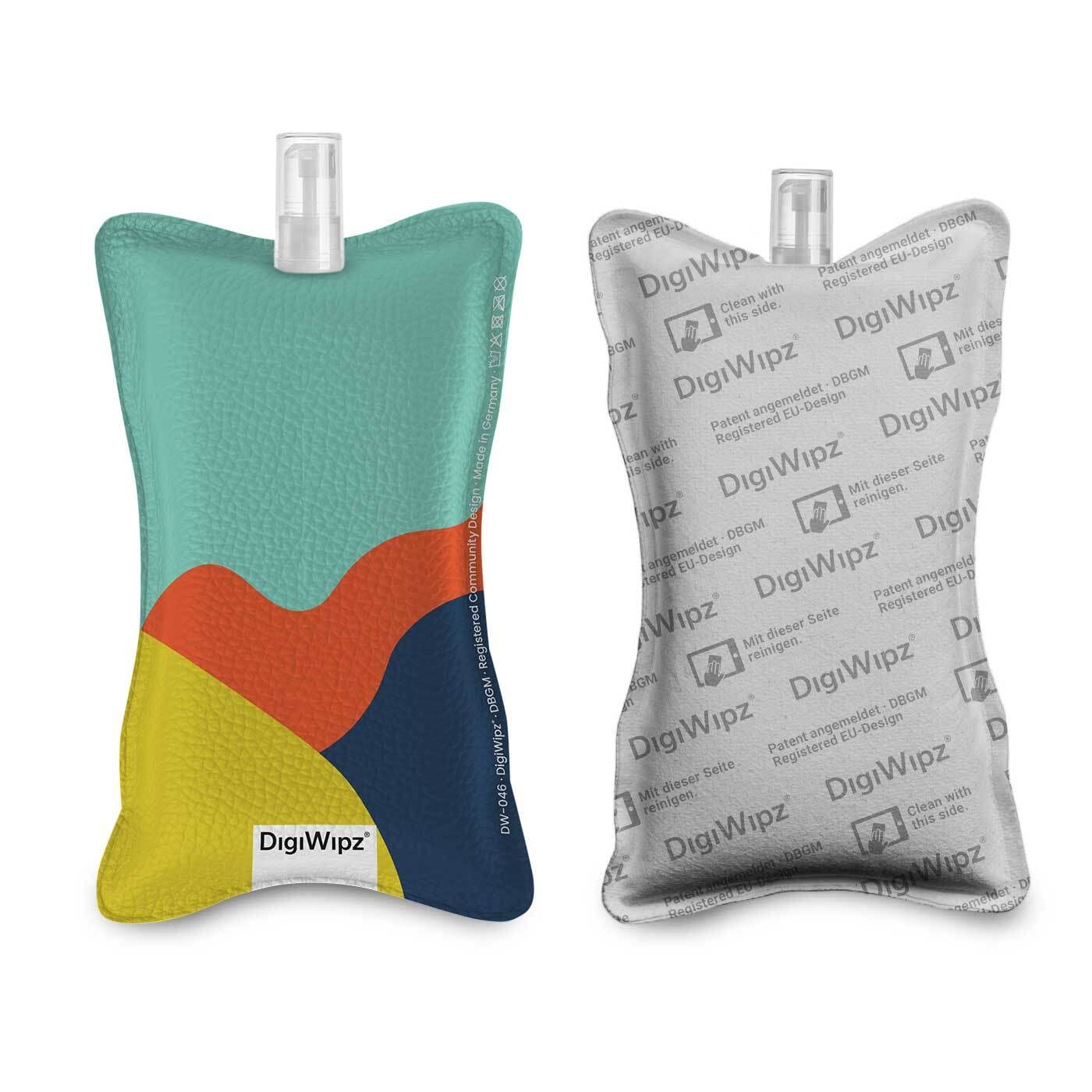 DigiWipz® The ingenious 2-in-1 display cleaner (Twilight) - screen cleaner for displays and touchscreens - screen cleaner microfibre sponge with integrated sprayer