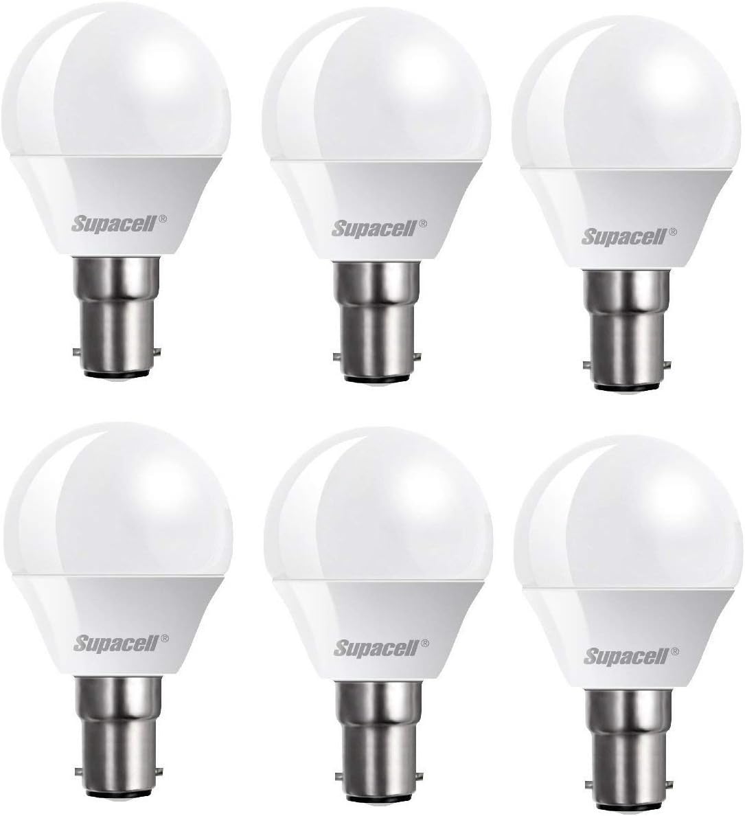 Supacell LED G45 Golf Ball Bulbs PACK OF 6 B15 / SBC / Small