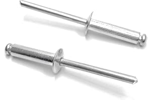 ISPINNER 100pcs 3/16" x 3/4" Aluminum Blind Rivets, 4.8 x 19mm Pop Rivets, Pack of 100