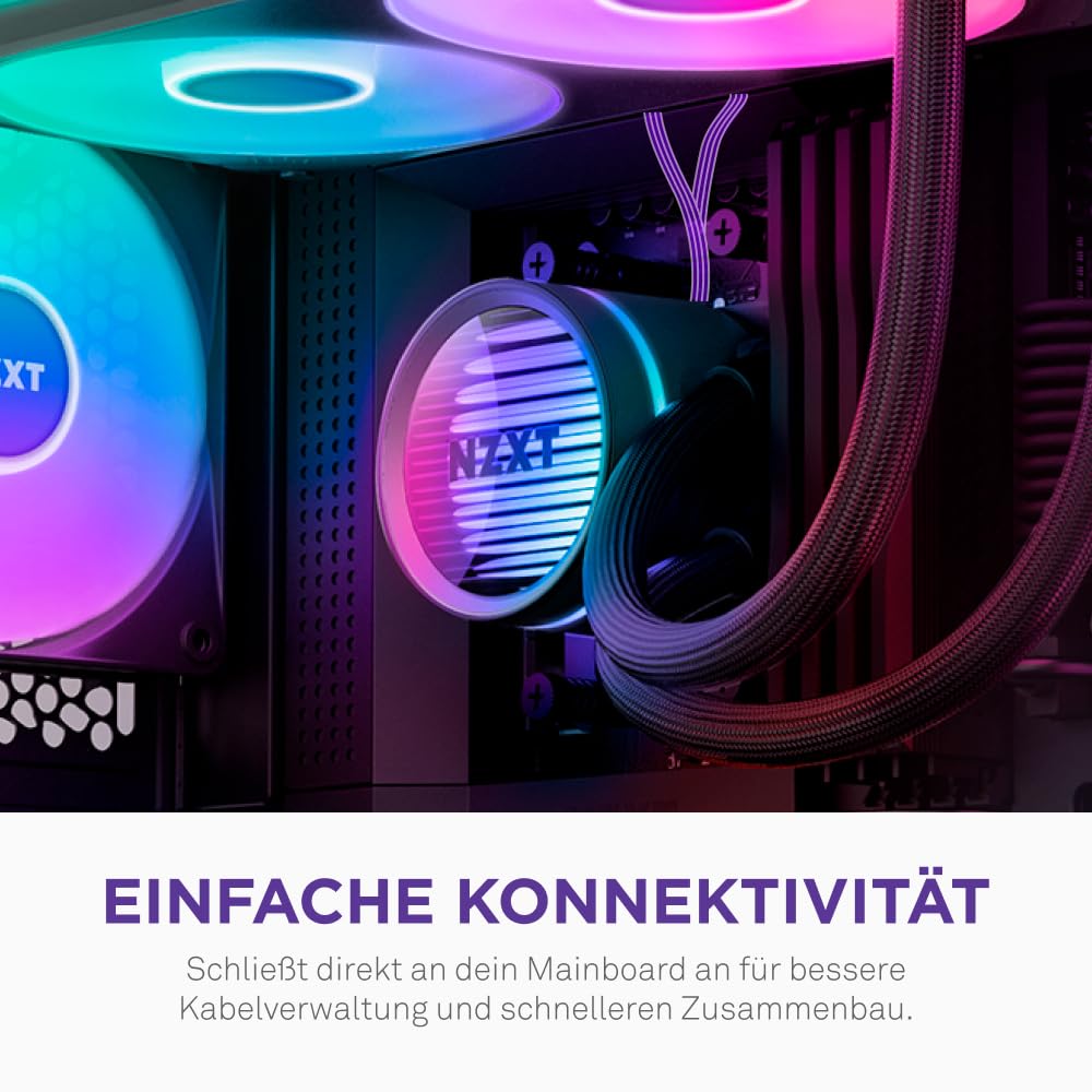 NZXT Kraken Core 240 RGB – AIO CPU-Flüssigkeitskühler – Anpassbares LCD-Display – Hochleistungs-Lüfter – Kompatibel mit Intel® & AMD® Sockel – Core 240 RGB – Schwarz 4