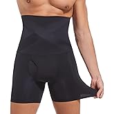 TELEWEE Mens Shapewear Tummy Control Shorts High-Rise Compression Underwear, Slimming Body Shaper, Shaping Boxer Briefs