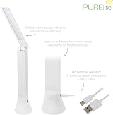 PURElite 2in1 Lamp Torch Rechargeable Desk Table Light LED 180° view 3