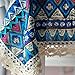 Bringsine Cotton Linen Lace Bohemian Boho Style Rectangle Tablecloth Dinner Picnic Table Cloth Home Decoration （Rectangle/Oblong, 55 x 71 Inch）
