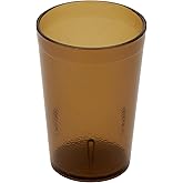 G.E.T. 6608-1-A Heavy-Duty Plastic Restaurant Tumblers, 8 Ounce, Amber (Set of 12)