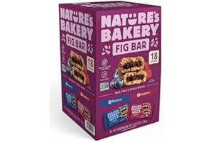 Nature's Fig Bar Variety Pack, 18 Twin Packs – Blueberry & Raspberry, Plant-Based, Non-GMO, Whole Grains, 2 oz Each. Custom Bundled by MOOCHI (Packaging may vary)