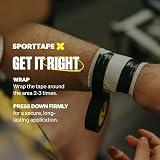 SPORTTAPE 6 Rolls Sock Tape Black 1.9cm x 20m Football Rugby view 7