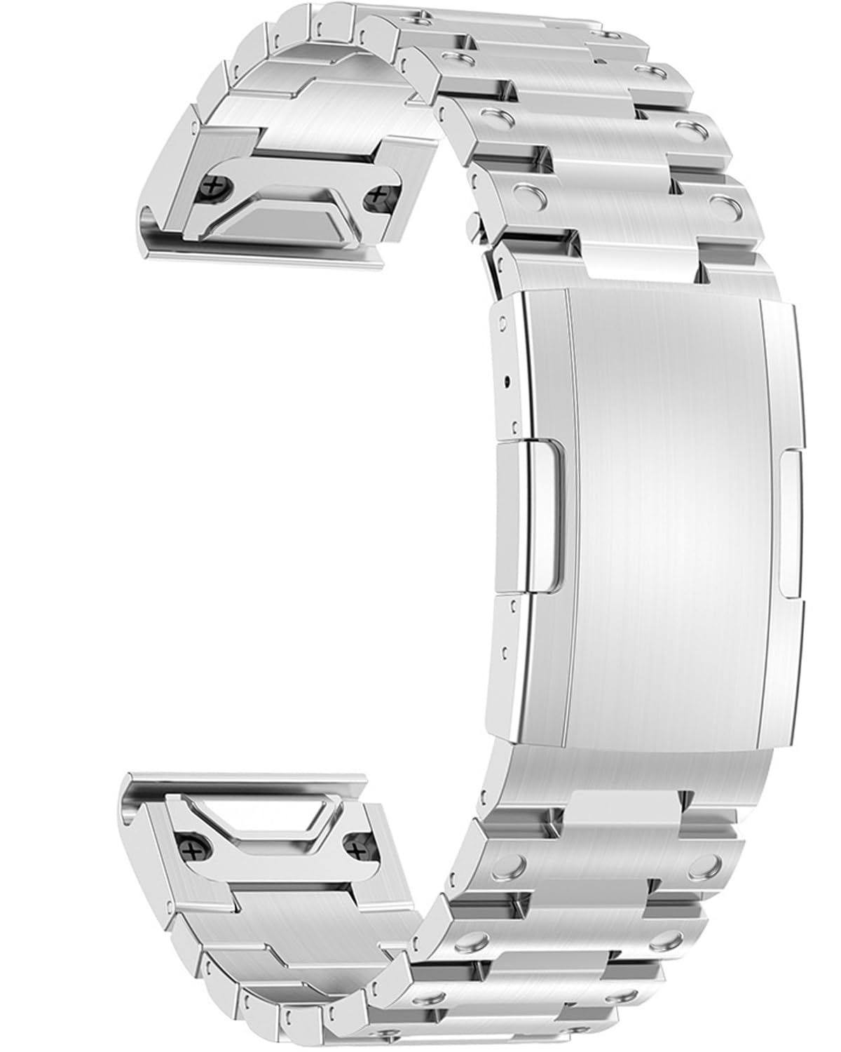 Miimall 26mm Metal Strap Compatible with Garmin Instinct 2X, Fenix 7X/Fenix 7X Pro/Descent Mk1/ Tactix 7 Stainless Steel Band, Quick Release Adjustable Replacement Wristband for Garmin Watch