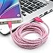 Micro Cords, Boxeroo 3-Pack Premium Nylon Braided Cable High Speed 10ft Micro USB Cable Nylon Cord Compatible with Android, Samsung, HTC, Sony, HP and More Smartphones, Tablets-Purple, Rose, Pink