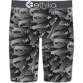 Ethika Men’s Boxer Brief, Knee Length, 4-Way Stretch Performance Underwear with Graphic Prints – Unique