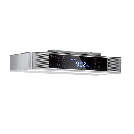 auna KR-140 • Küchenradio • Unterbau Radio • UKW-PLL-Radiotuner • 4.1 Bluetooth • 40 Senderspeicherplätze • LED-Arbeitsfläche