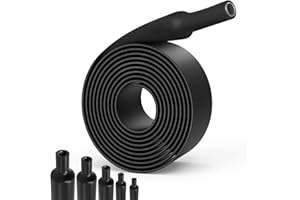 Lsnisni 3:1 Heat Shrink Tubing Ø5/8inch ＆ 3/4inch 13ft, Marine Grade Waterproof, Dual Wall Adhesive Lined, Heat-shrink Tubing Black (Ø3/4” 13ft)