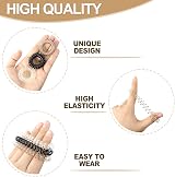 Qufiiry 12 Pcs Spiral Hair Ties Plastic Hair Coil Bands MultiColor view 2