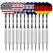 Sametop 12 Packs Steel Tip Darts Set 22 Grams with Different Style Flights, Aluminum Shafts, Nickel Silver Barrels and Dart Sharpener