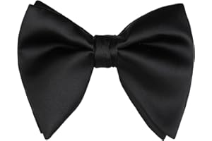 Alizeal Velvet Pre-tied Adjustable Bow Tie for Men Oversize Formal Solid Tuxedo Bowtie