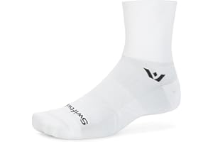 Swiftwick ASPIRE FOUR Trail Running, Cycling Crew Socks, Firm Compression Fit