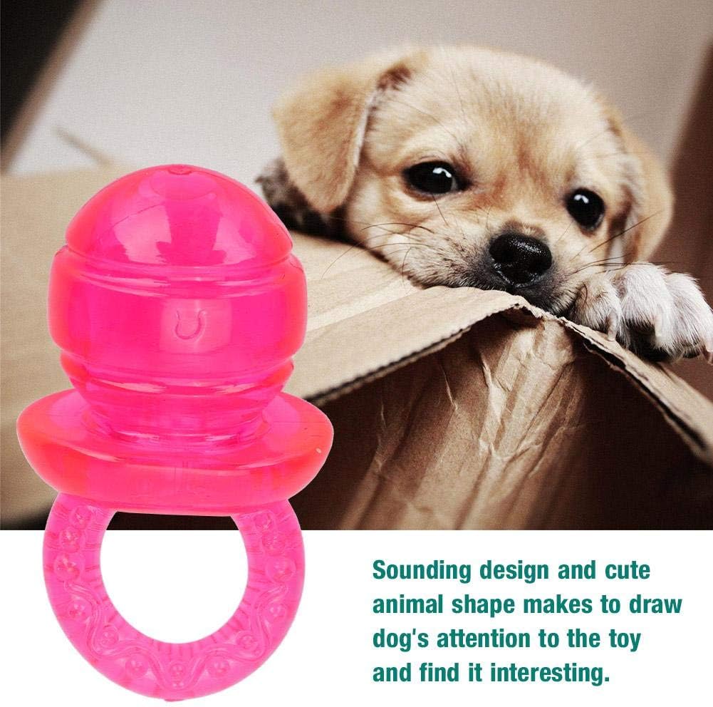 5pcs Dogs Chew Pacifier Toy Puppy Teething Chew Toy Pet Molar Toy Cute Teeth Clean Toy Dog Cat Nipple Shape Interactive Chew Toy (Red) - Image 4