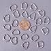 PH PandaHall About 50 Pcs 304 Stainless Steel D Rings Buckle Ring Bag Purse Keychain Snap Hook Webbing Belts Loop Strap 11 Gauge fits Webbing 14mm