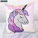 leegleri Unicorn Sequins Throw Pillow Case,Unicorn Gift for Girls, Reversible Pillow Covers for Christmas Couch Sofa Bed Room,Cushion Cover