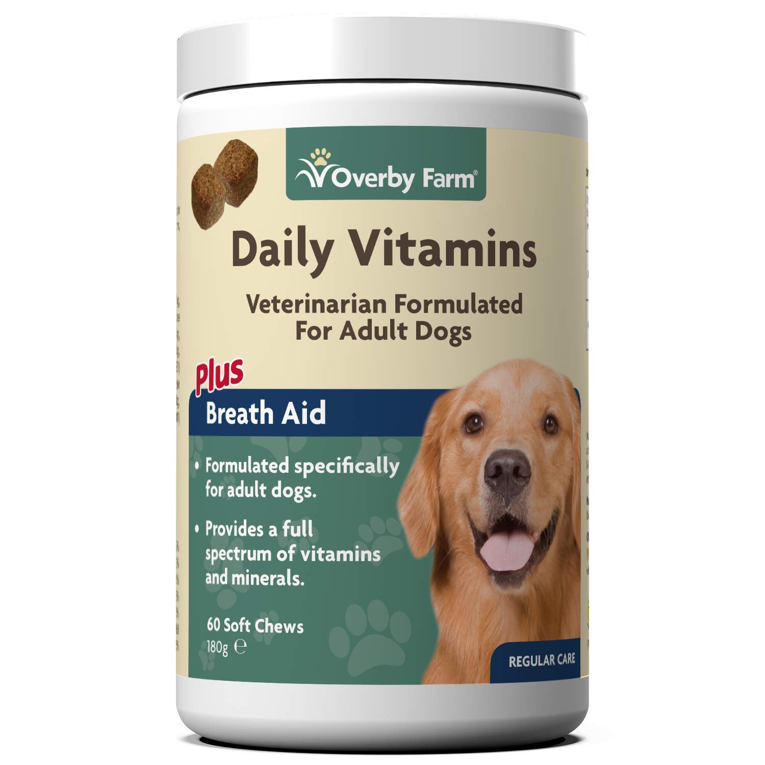 Overby Farm Daily Vitamins Soft Chews for Dogs, 60-Piece, 180 g