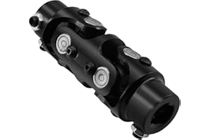 GLOCRORET 3/4" DD X 3/4" DD Double U-Joint Black Steering Shaft Universal Joint 127mm Length 35° Degree
