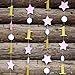 Mybbshower Pink Gold One and Star Garland (20 Feet Long) for Girls First Birthday Party Decoration Backdrop Photo Prop