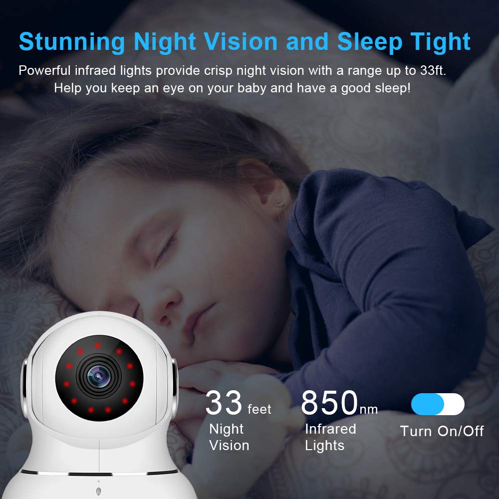 WiFi Home Security Camera Littlelf Smart 1080P Indoor Wireless Pet Camera for Baby Monitor