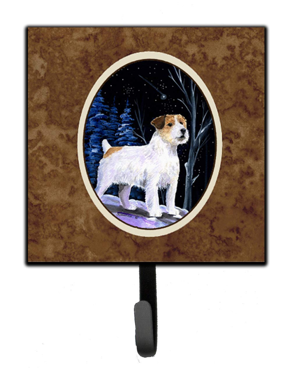 Caroline's Treasures SS8388SH4 Starry Night Jack Russell Terrier Leash Holder or Key Hook, Small, Multicolor