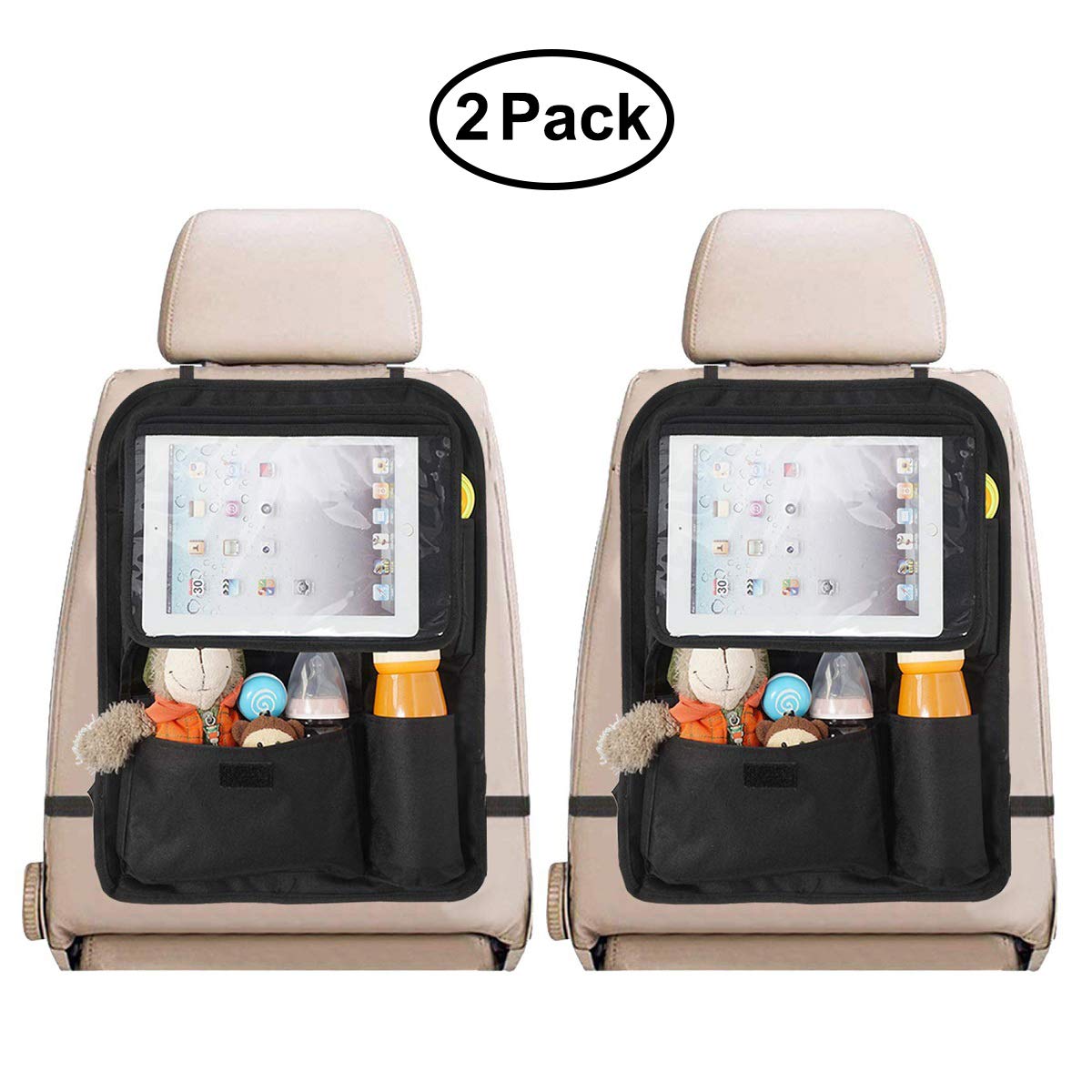 Large Pocket Storage Car Seat Back Protectors for Kids Travel
