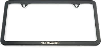 Amazon Com Volkswagen Vw License Plate Frame Slim With Logo Black Automotive