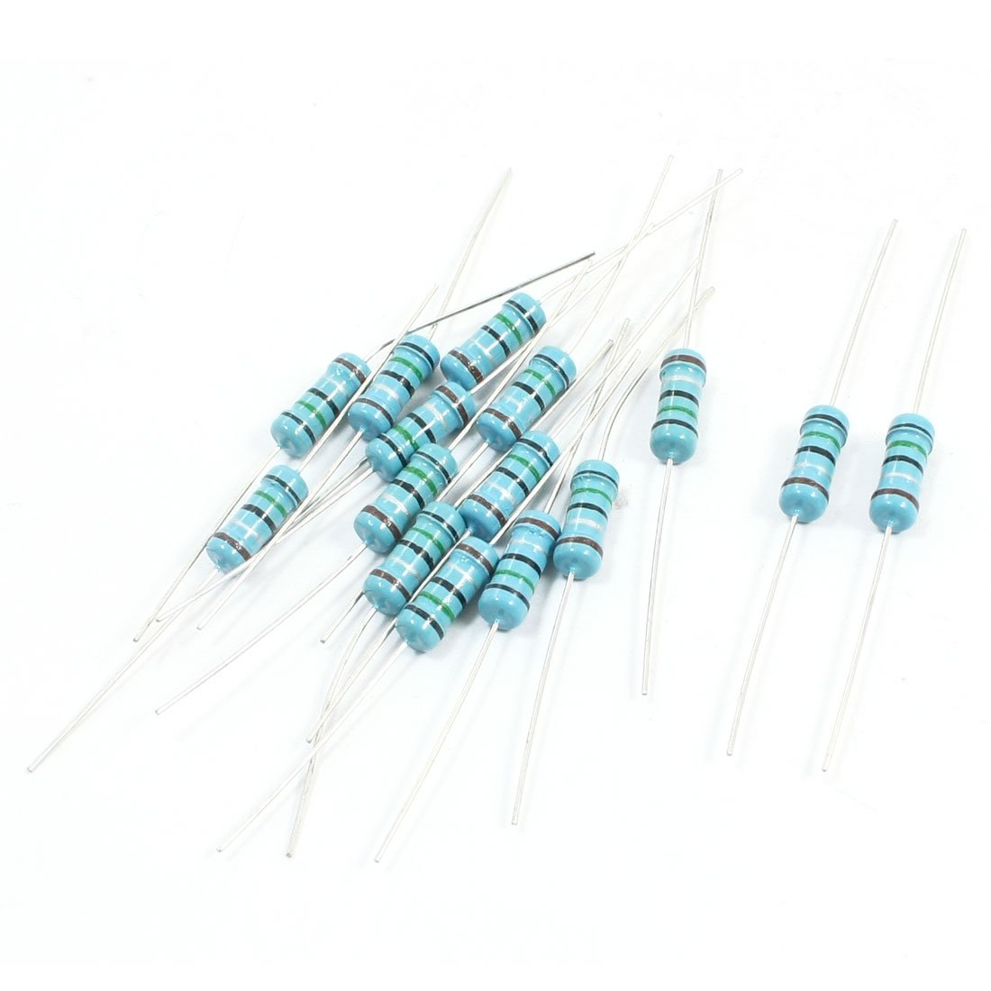Sourcingmap 15 PCS 0.5 Ohm 1% Colored Ring Axial Lead Metal Oxide Film Resistors