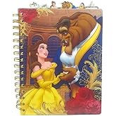Disney Beauty and The Beast Journal Notebook, Spiral Bound, 144 Lined Pages, 8 x 7 inches