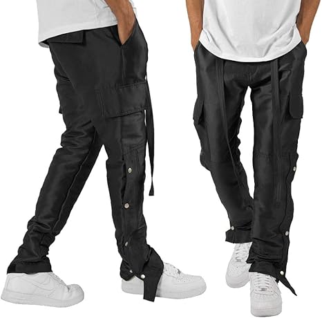 snap zipper cargo pants