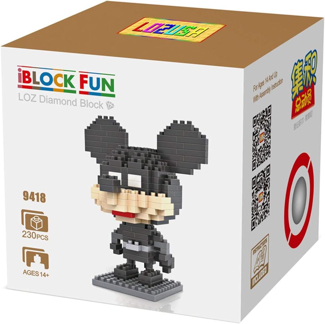 LOZUSA Cartoon Character Cute Mouse 230 PCS Diamond Block Mini Figure Hero Micro Blocks Construction Model, Micro-sized Building Set Parent-child Games Building Blocks Children's Educational Toys