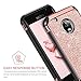 Moto G5 Plus Case,Moto G Plus (5th Generation) Case, BENTOBEN Glitter Faux Leather 2 in 1 Slim Hard Laminated with Luxury Shiny Chrome Shockproof Protective Case for Motorola Moto G5 Plus,Rose Gold