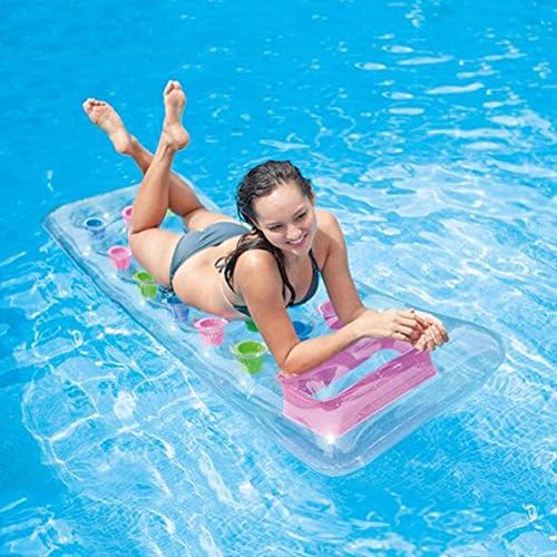 Pool Lounger,Gelod 18-Pocket Suntanner Mattress Pool Lounger Float for Adult Kids