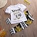 Magical Baby Little Girls Never Grow Up T-Shirt and Maple Leaves Pants Outfit (90(1-2Y))